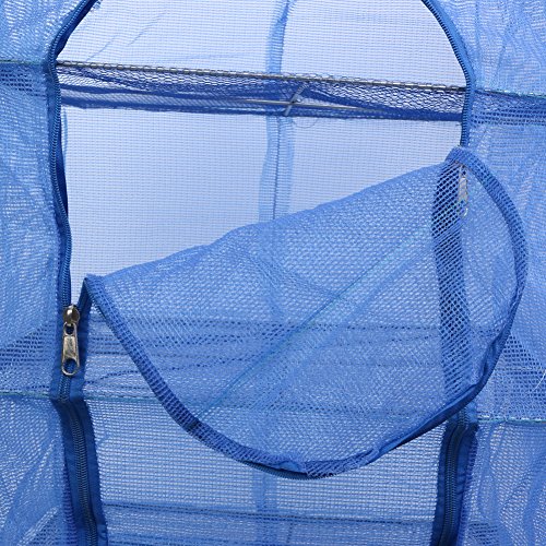 Awakingdemi Fish Mesh Hanging Net,4 Layers Drying Net Durable Drying Rack Folding Hanging Vegetable Fish Dishes Dryer Net #TOP5