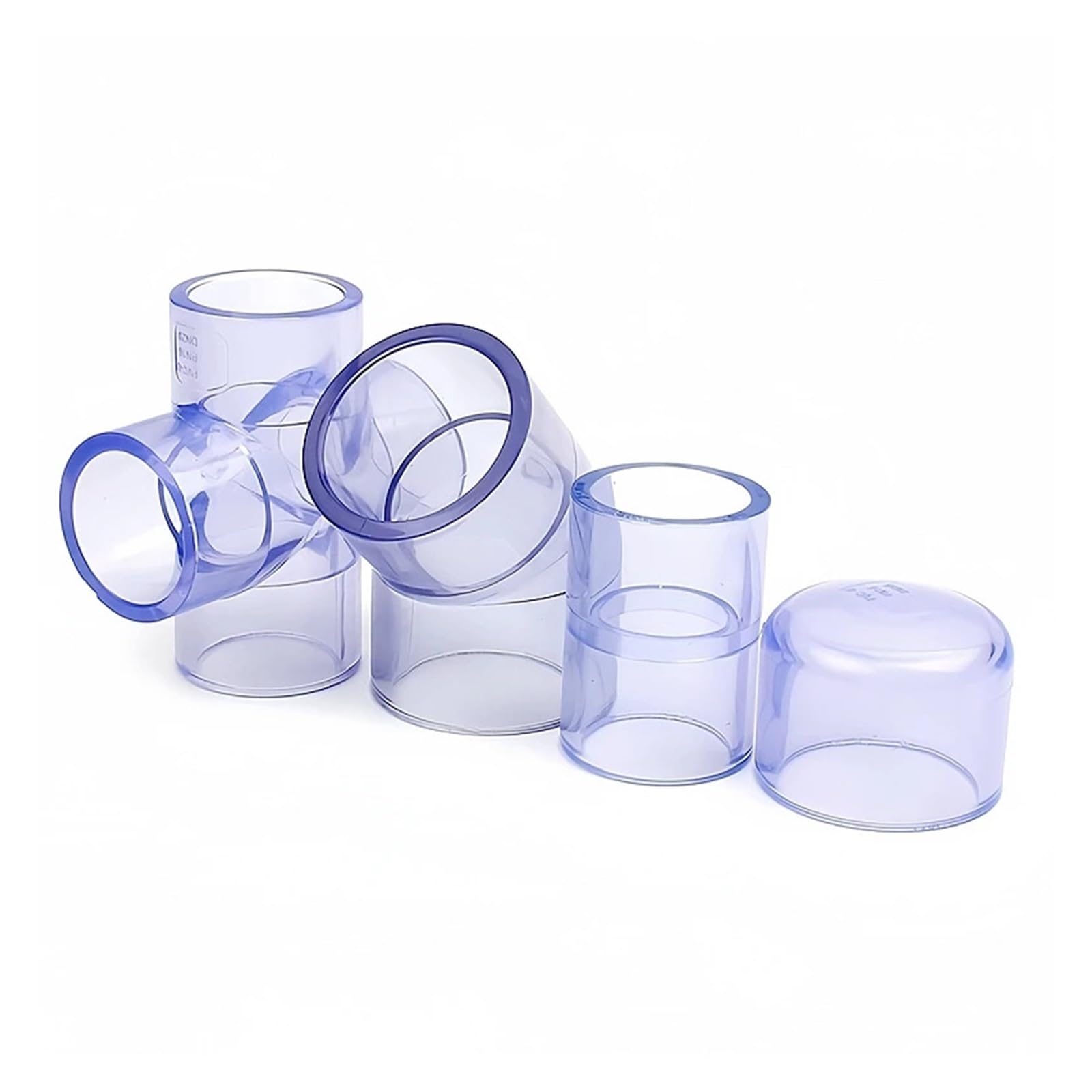 20~63mm Blu Trasparente UPVC Connettori for tubi Acquario Serbatoio di pesce Tubo drenaggio Raccordi rapidi irrigazione da giardino Valvola comune Adatto per tubi da piscina(Cross,50mm (1PC))