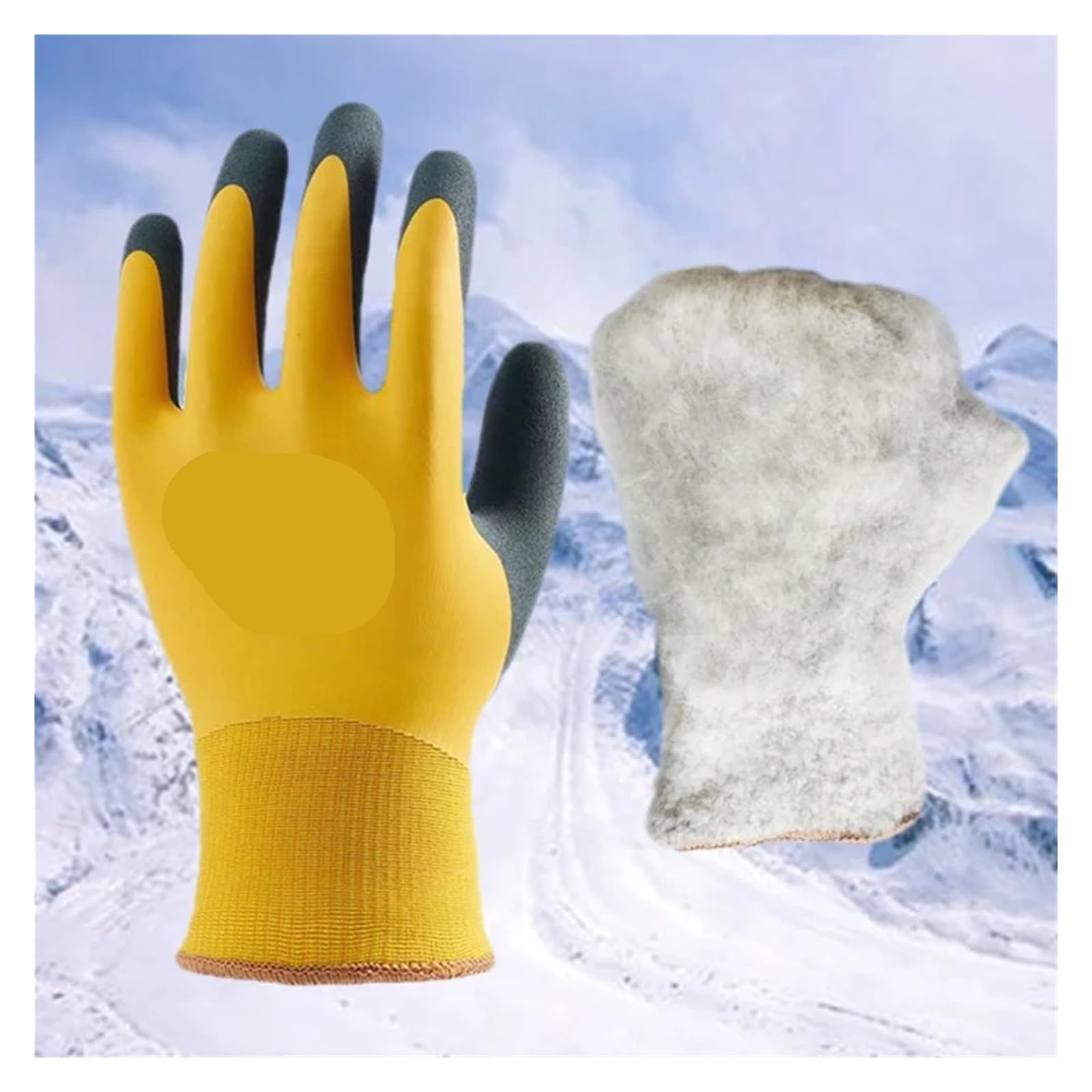 Guantes de trabajo gruesos y cálidos, anticongelación, unisex, resistentes al viento, deportes al aire libre, equitación, esquí