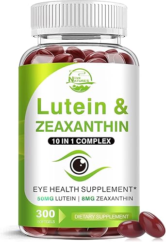 Suplementos de luteína y zeaxantina, suplemento de vitaminas y minerales para los ojos, multivitamínico para la visión y salud ocular con omega-3,