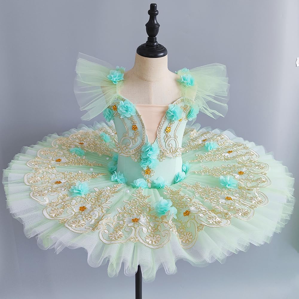 Abito da Balletto per Ragazze, Gonna da Danza Principessa per Bambini con Tulle A Strati Costumi Professionali per Donne Bambini E Ragazze per Compleanno E Spettacolo