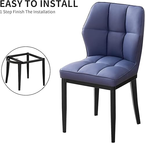 Miniatura 103 de Bekrvio Sillas de Comedor - Juego de 6 sillas de comedor modernas de mediados de siglo, sillas de comedor tapizadas sin brazos, sillas de comedor de