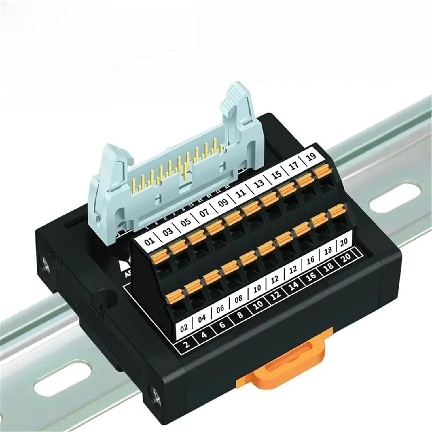 Terminal Block for PLC IDC20 Mini Breakout Board Insulation Displacement Connector Terminal Block Module(HL-IDC20-FF-2M)