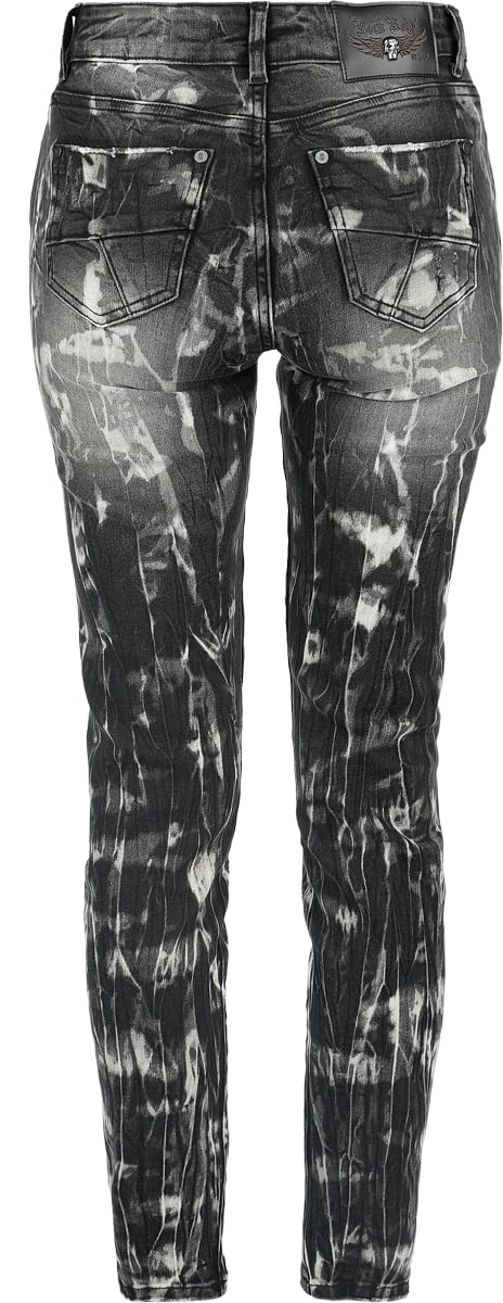 Rock Rebel by EMP Donna Jeans Grigi in Stile Destroyed