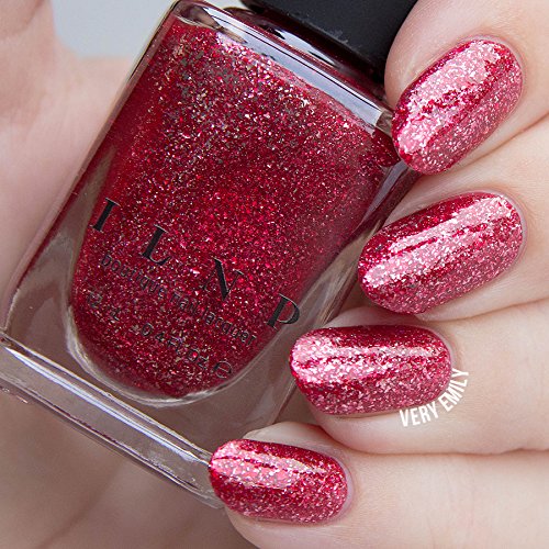 Image of ILNP Cherry Luxe - Rich Red Holographic Nail Polish