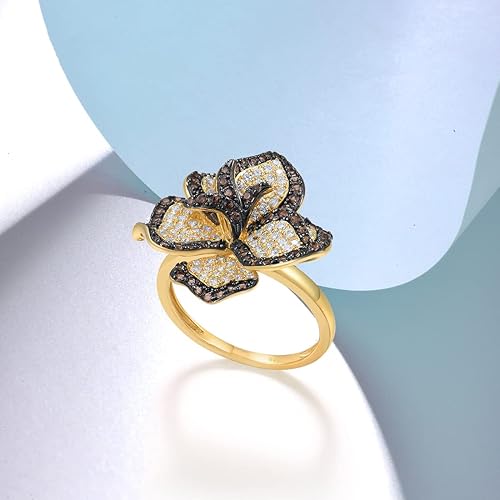 Miniatura 3 de Santuzza Anillo de plata de ley con piedras preciosas para mujer