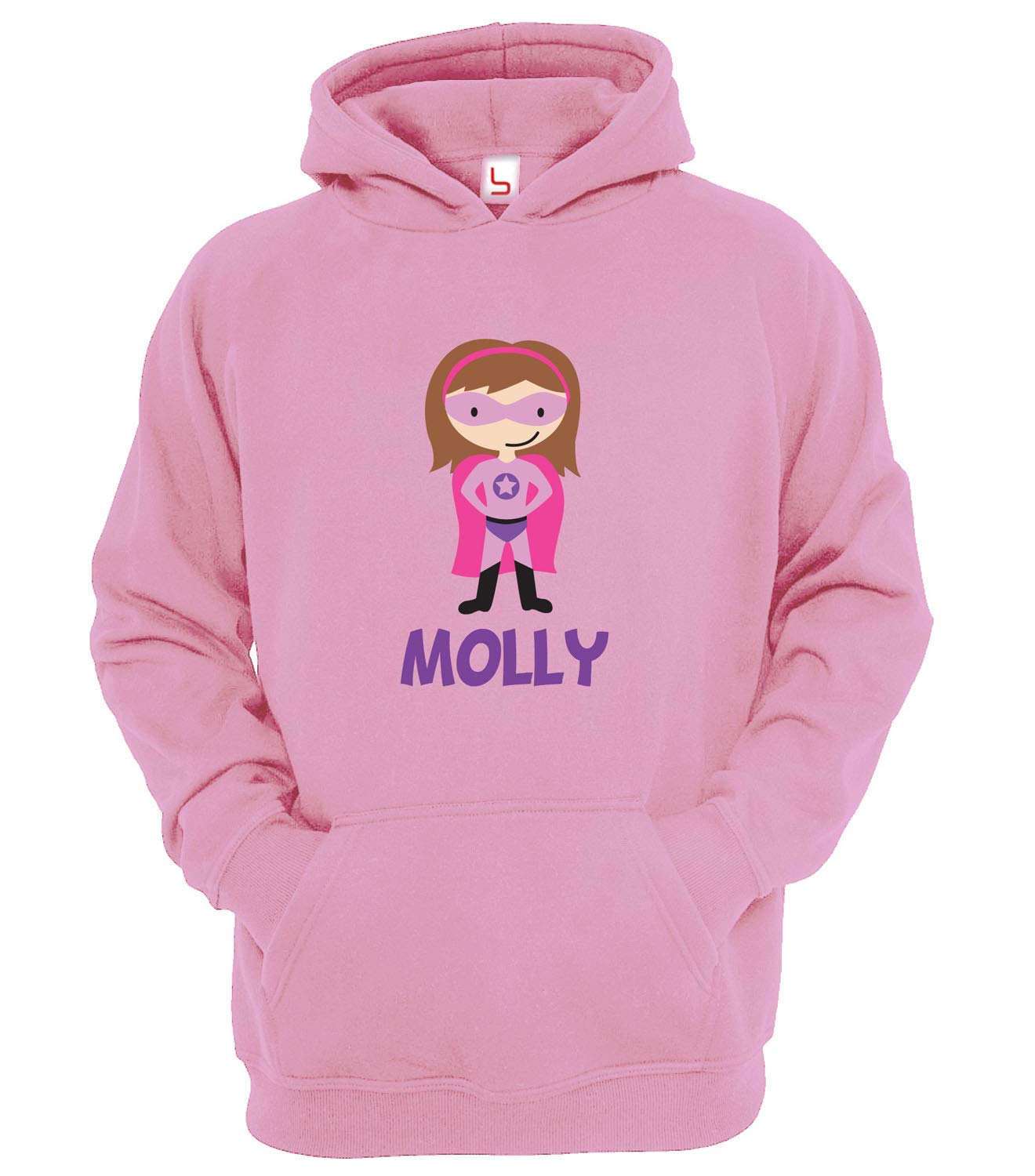 Personalised Girl Superhero Children's Girl's Hoodie