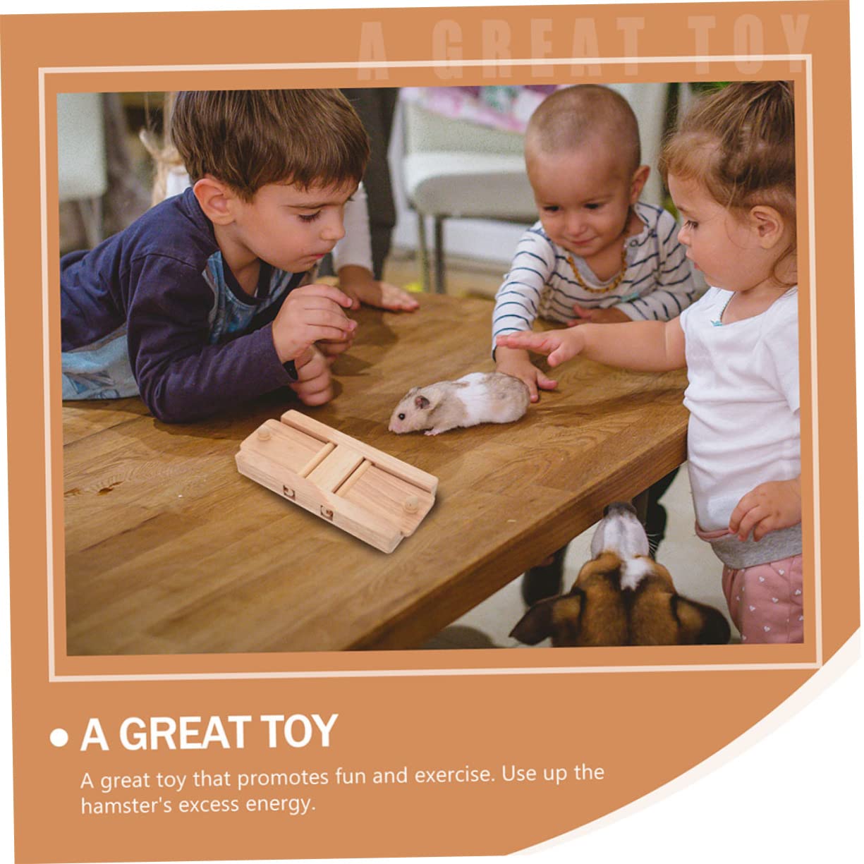 SUPVOX 2pièces Jouet Bois Interactif pour Hamsters Accessoire De Cage pour Recherche De Nourriture Jouet à Friandises pour Rongeurs Modèle avec Couvercle Rotatif