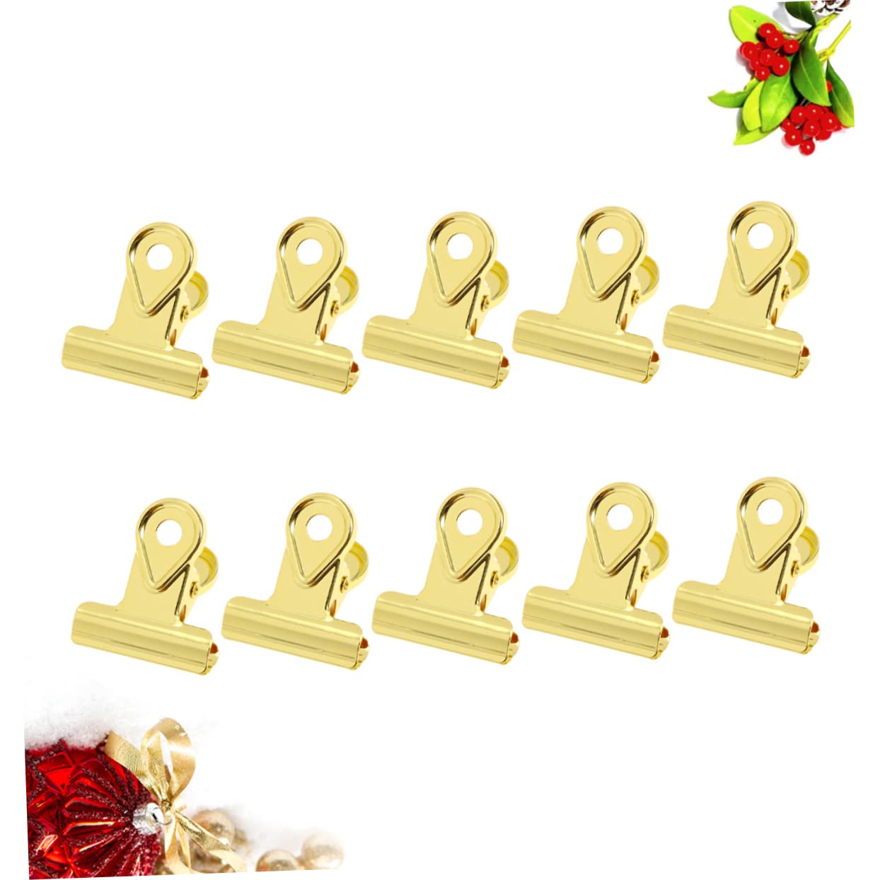 SHINEOFI 30pezzi Clip Metalliche Placcate Per Documenti Fermacarte Rame Color Per e Casa Per e Documenti e