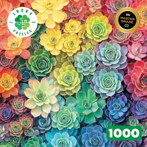 Lucky Puzzles | Rompecabezas para adultos | Rainbow Roots and Shoots | Rompecabezas artístico vibrante de jardín | Rompecabezas de flores para adultos | Piezas con corte aleatorio | Piezas de 2 mm de grosor | Acabado satinado | Edades 14+ miniatura 5