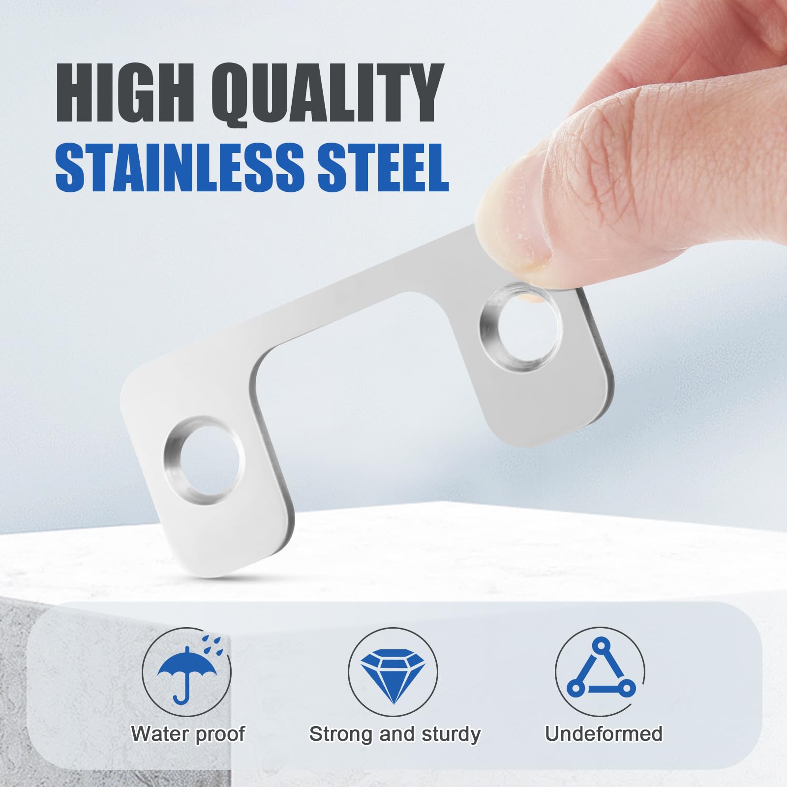 Tandefio 4 Pcs 1 x 2-1/4 Door Strike Plate with Screws