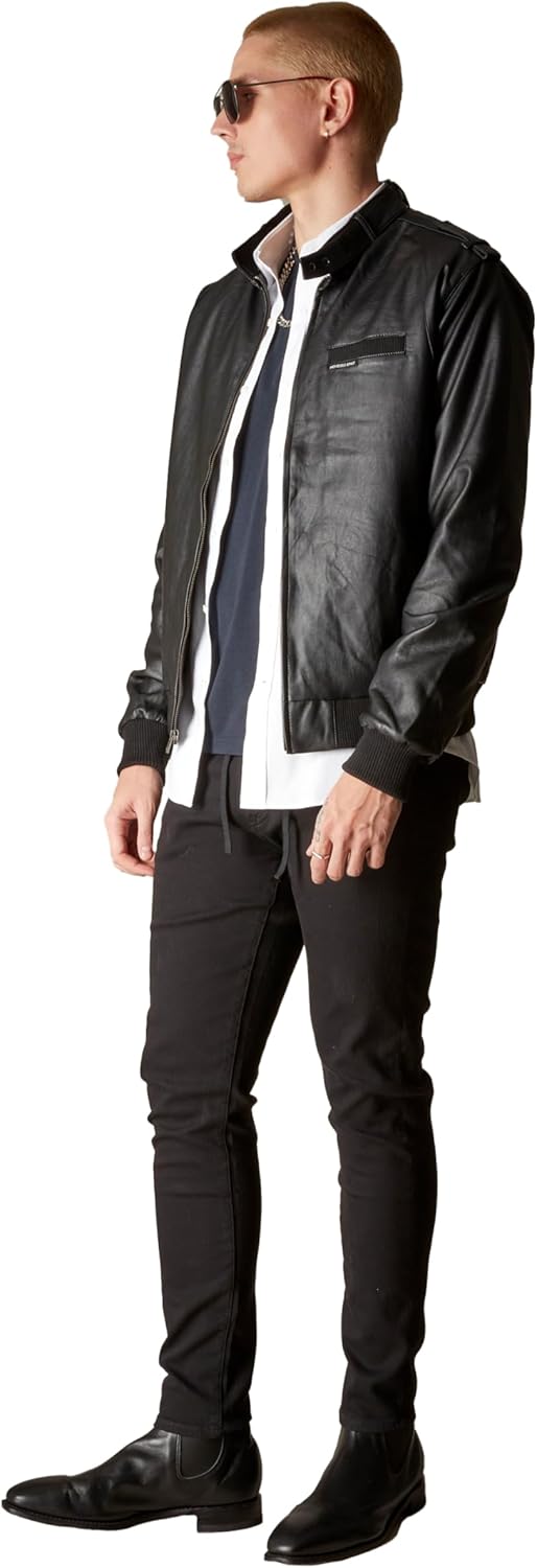 Members Only Iconic Racer Faux Leather Jacket Men - Image 5