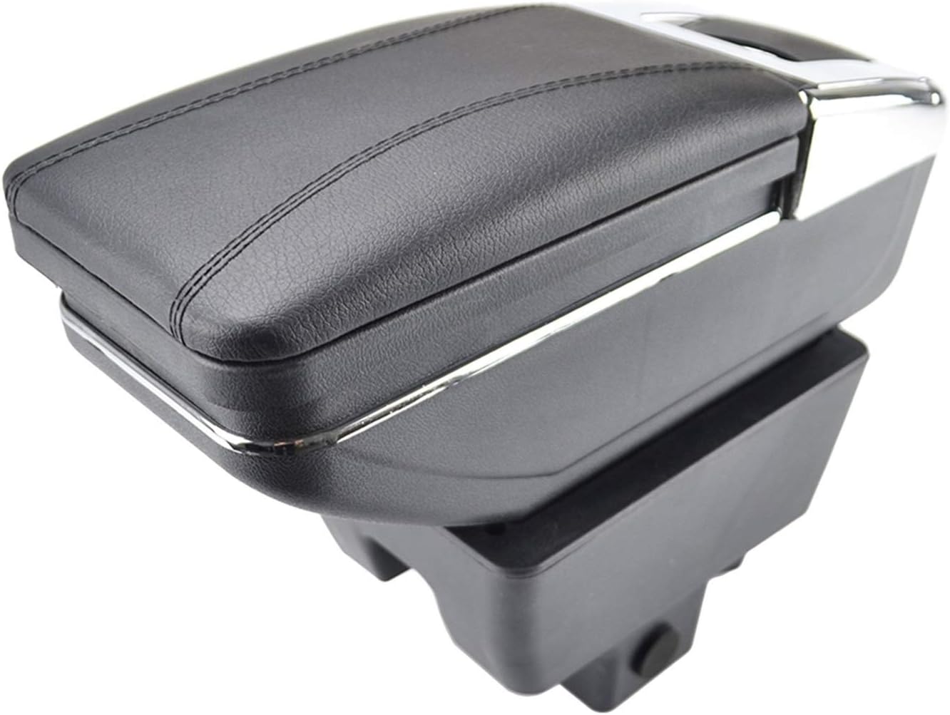 Car Storage Box, for Skoda, Rapid 2013-2018 Arm Rest Rotatable Armrest Central Content 2014 2016 Car Center Armrest Box(Black Thread)