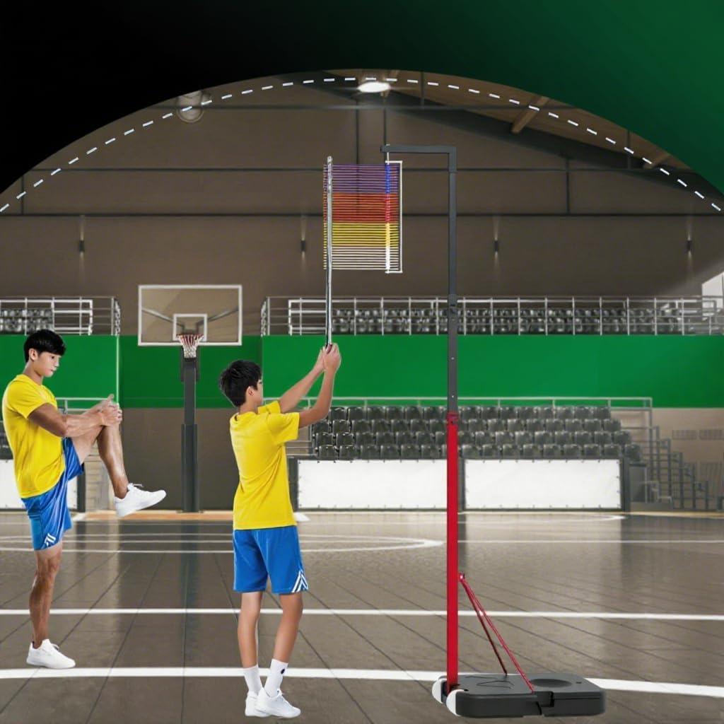 Vertical Jump Measurement Tool, 59"-142" Adjustable Height Vertical Jump Tester, 5'-11.8' Floor-Standing Jump Trainer for Volleyball Training Sports