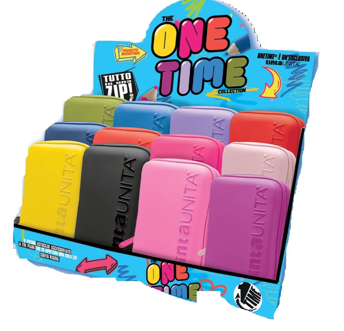 Astuccio Tinta Untia ONE TIME Completo a 3 scomparti 1 zip - NUOVA COLLEZIONE 2025 2026 NON SOLO CARTA (GLICINE)
