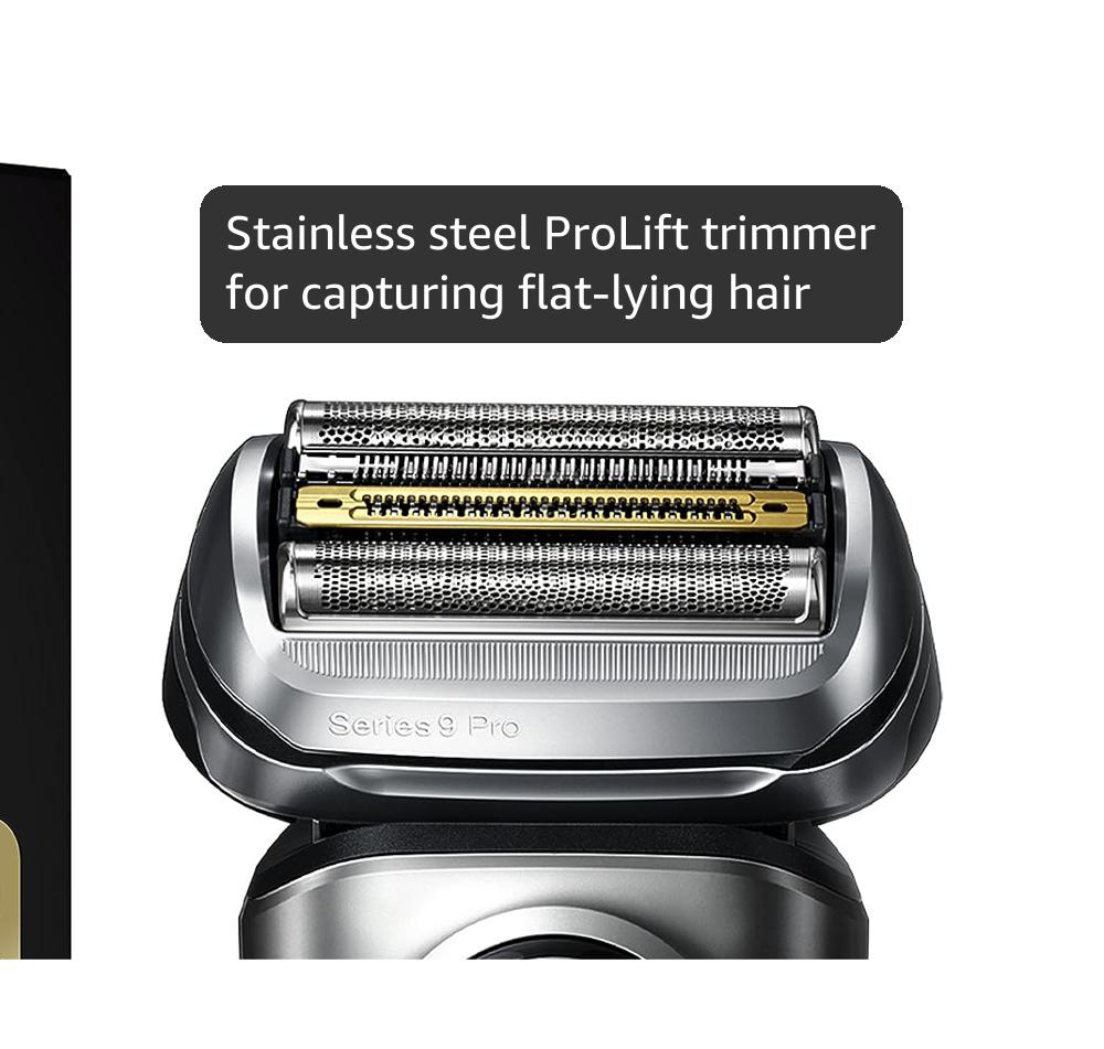 Braun Series 9 Pro 9487cc Electric Razor for Men, Wet & Dry, Rechargeable, Electric Shaver with Clean & Charge Station and ProCare Attachment, Holiday Gifts for Men