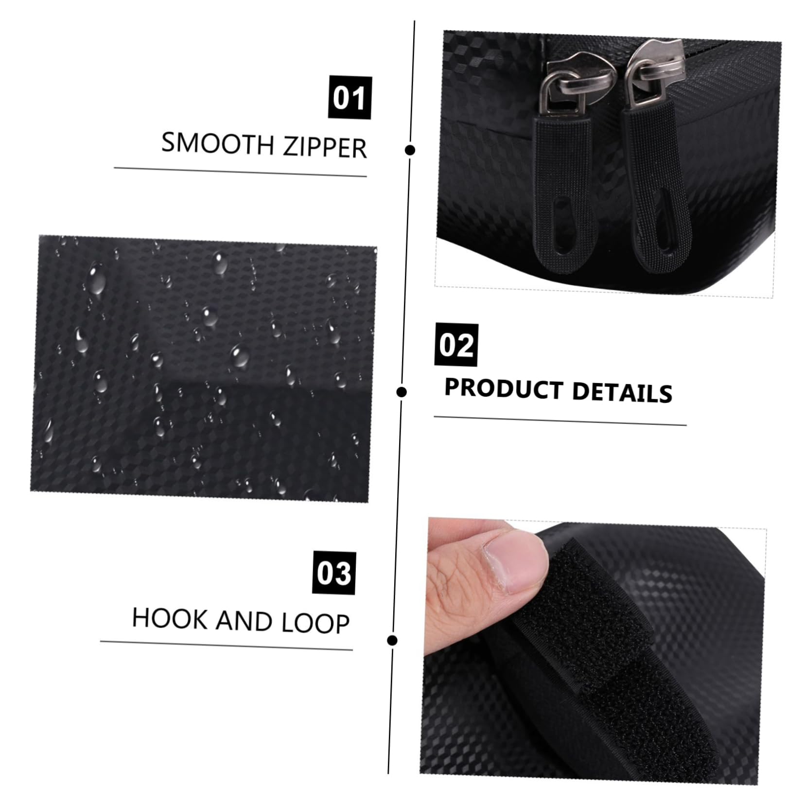 Toyvian Borsa Per Auto Impermeabile Davanti Manubrio Ciclismo Magazzinaggio Zaino Per Scooter Maniglia Custodia Per Bici Elettrica Custodia Per Maniglie Dello Scooter Eva Black