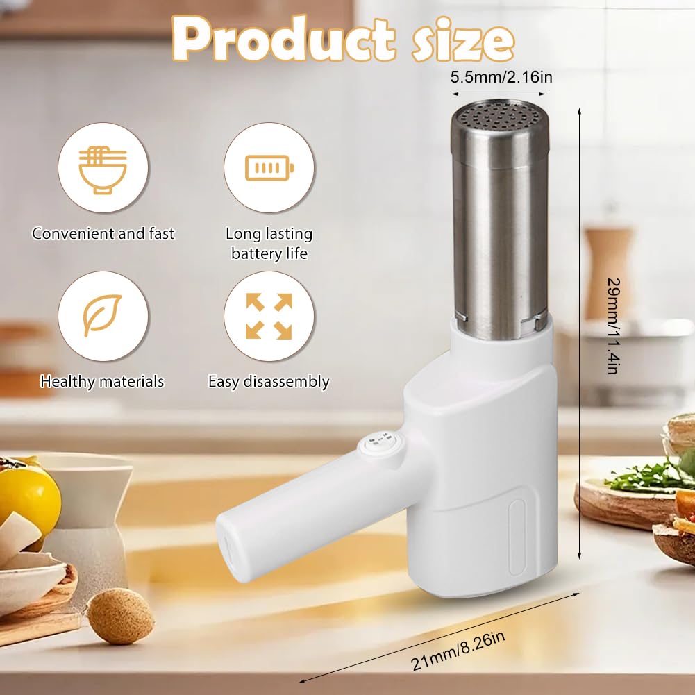 Elektrische Nudelmaschine, Kabelloser Automatischer Pasta Maker mit 5 Formen & 2000mAh, Edelstahl Spaghettieispresse