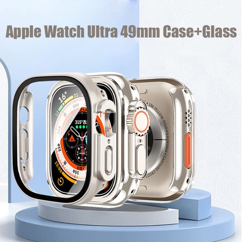 Coque Apple Watch Ultra 49 mm avec verre trempé antichoc couleur vert nuit - 3