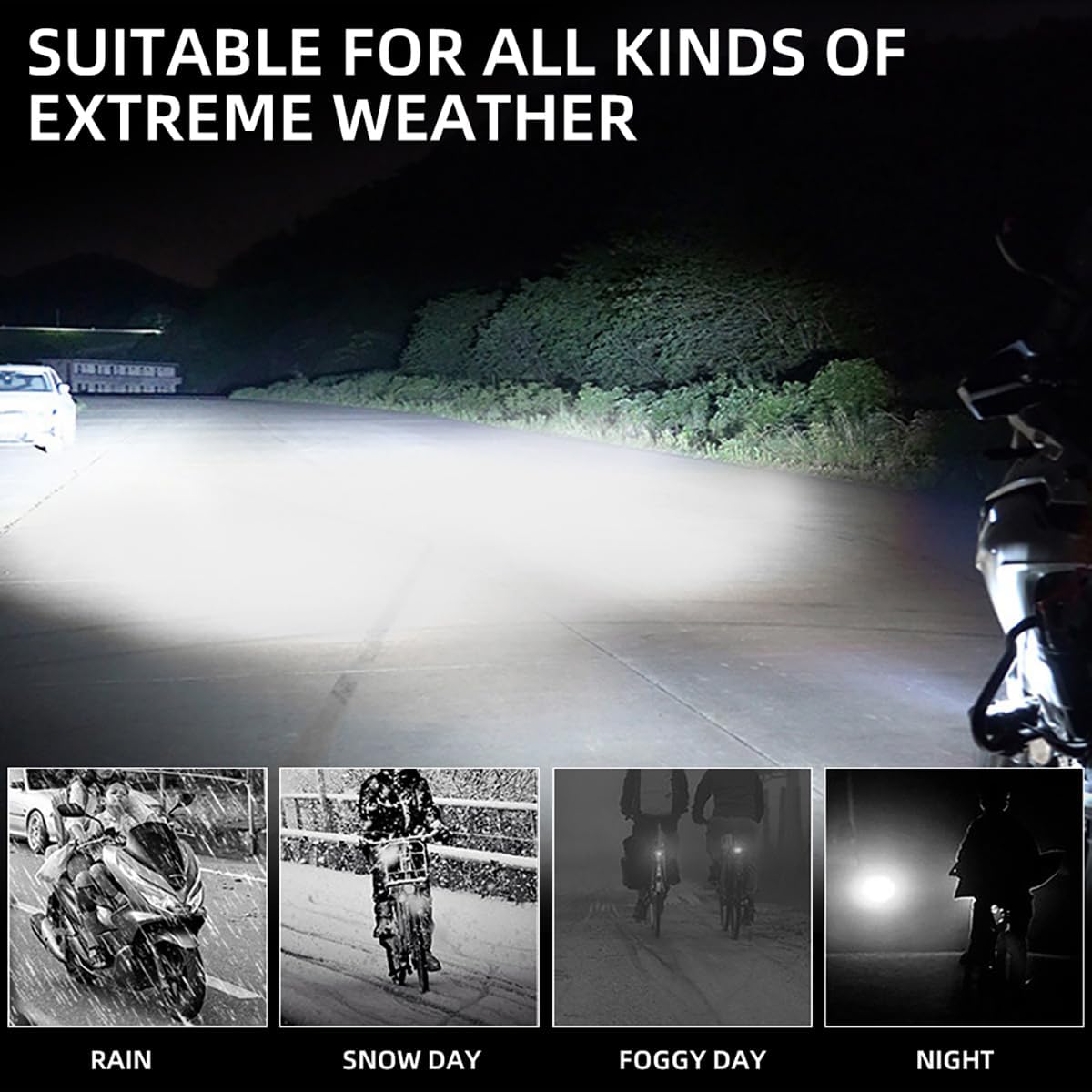 LED Spotlight Yellow&White Dual-Beam External Car Light Combo 2PCS Off-Road Spotlight, High-Brightness Waterproof Outdoor Work Fog Driving Lamp for Pickup Truck ATV SUV Boat-with Switch,Four-Eyed