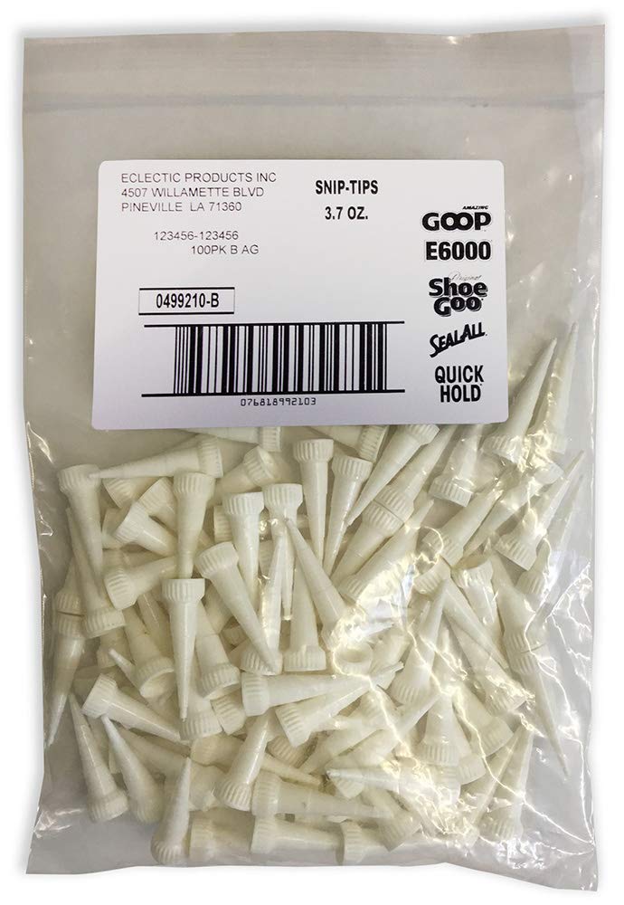 Eclectic Products 0499210-B Snip-Tips Adhesive with 100 per Bag, White