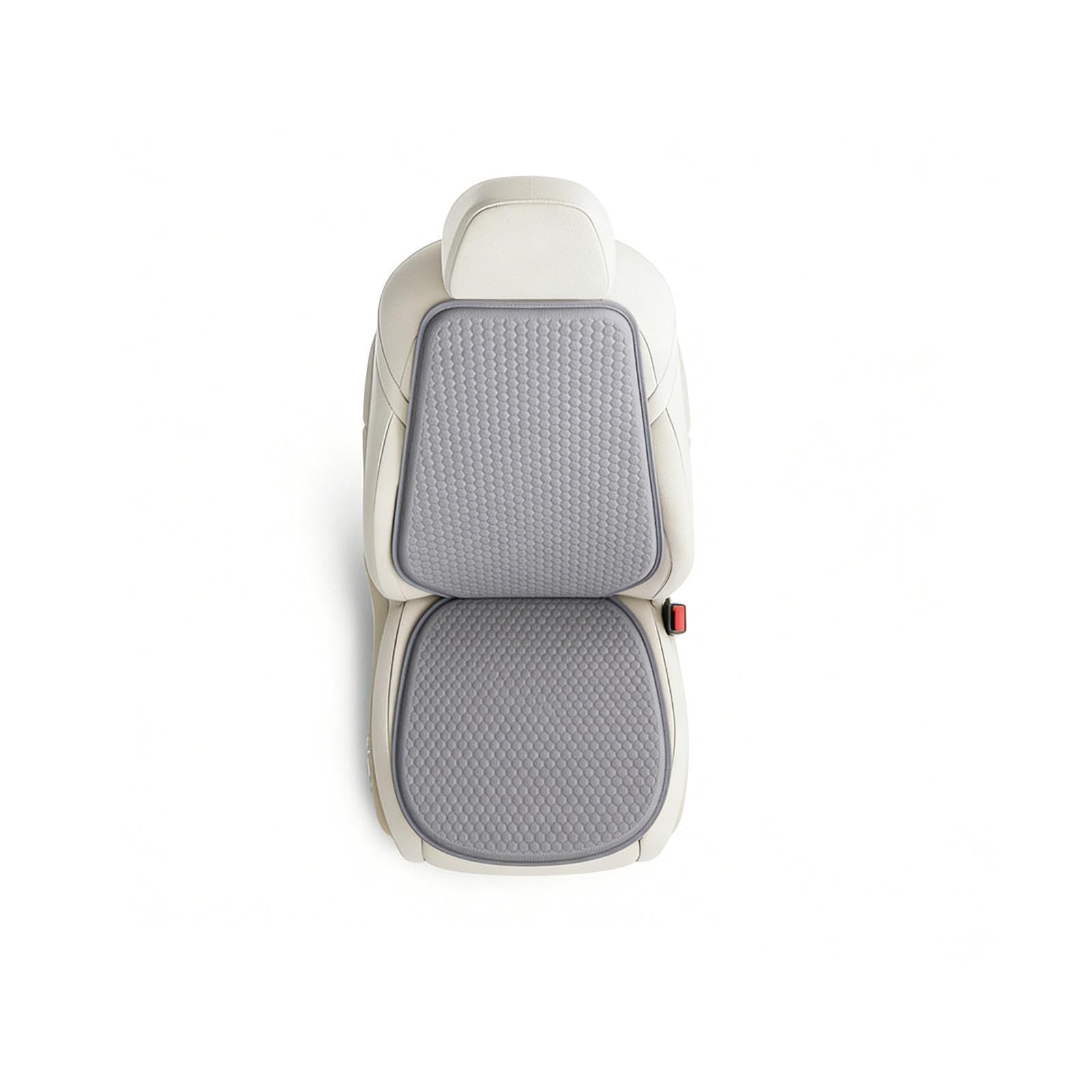 Cojín Asiento Coche Tejido de Refrigeración 3D Cojín Antiescaras Silla de Ruedas Fina, Transpirable y Cómoda para Automóviles, Sillas de Oficina, etc. ,Gray-HexagonalStyle-Seatcushion+Backcushion