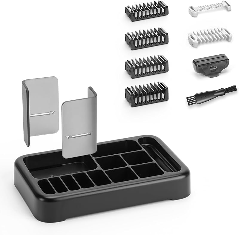 Kit de pentes-guia e suporte para barbeador FINETCH compatível com OBlade QP2724, QP2834, QP25XX, QP26XX, QP65XX e QP66XX, 9 peças
