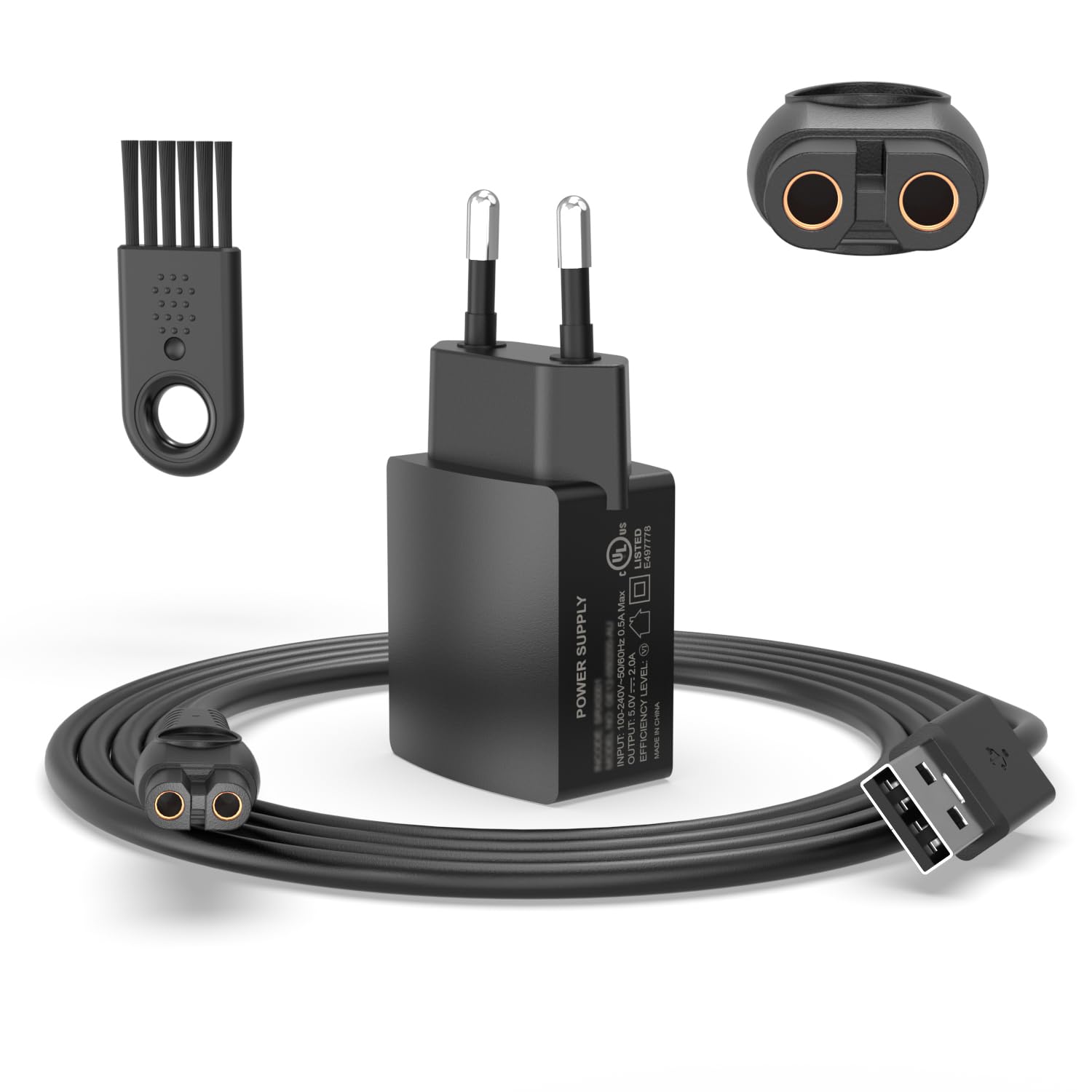 Superer Caricatore 5V Compatibile con Philips Rasoi 3000X/5000X/8000/i9000, per One Blade (Pro) 360 Viso & Corpo QP4530 QP2834 QP1924, All-in-One Trimmer, Alcuni Modelli delle Bodygroom 3000/5000/7000