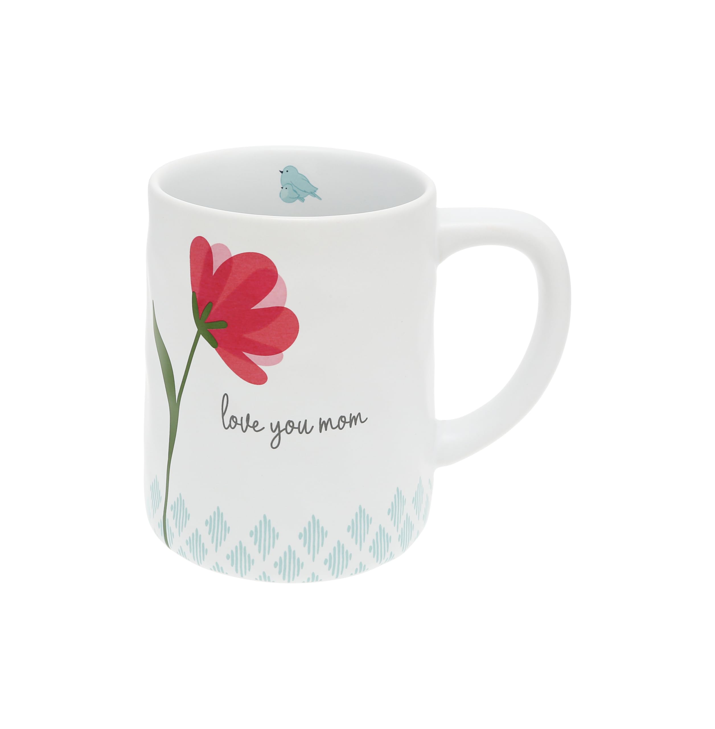 Pavilion Gift Company - Love You Mom - 17 Oz Coffee Mug Tea Cup Mommy Mama Floral Spring