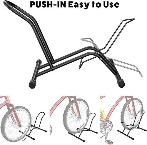 Miniatura 2 de UNITEDPOWER Soporte de suelo para bicicleta, soporte de estacionamiento para bicicletas, soporte de almacenamiento de bicicletas independiente