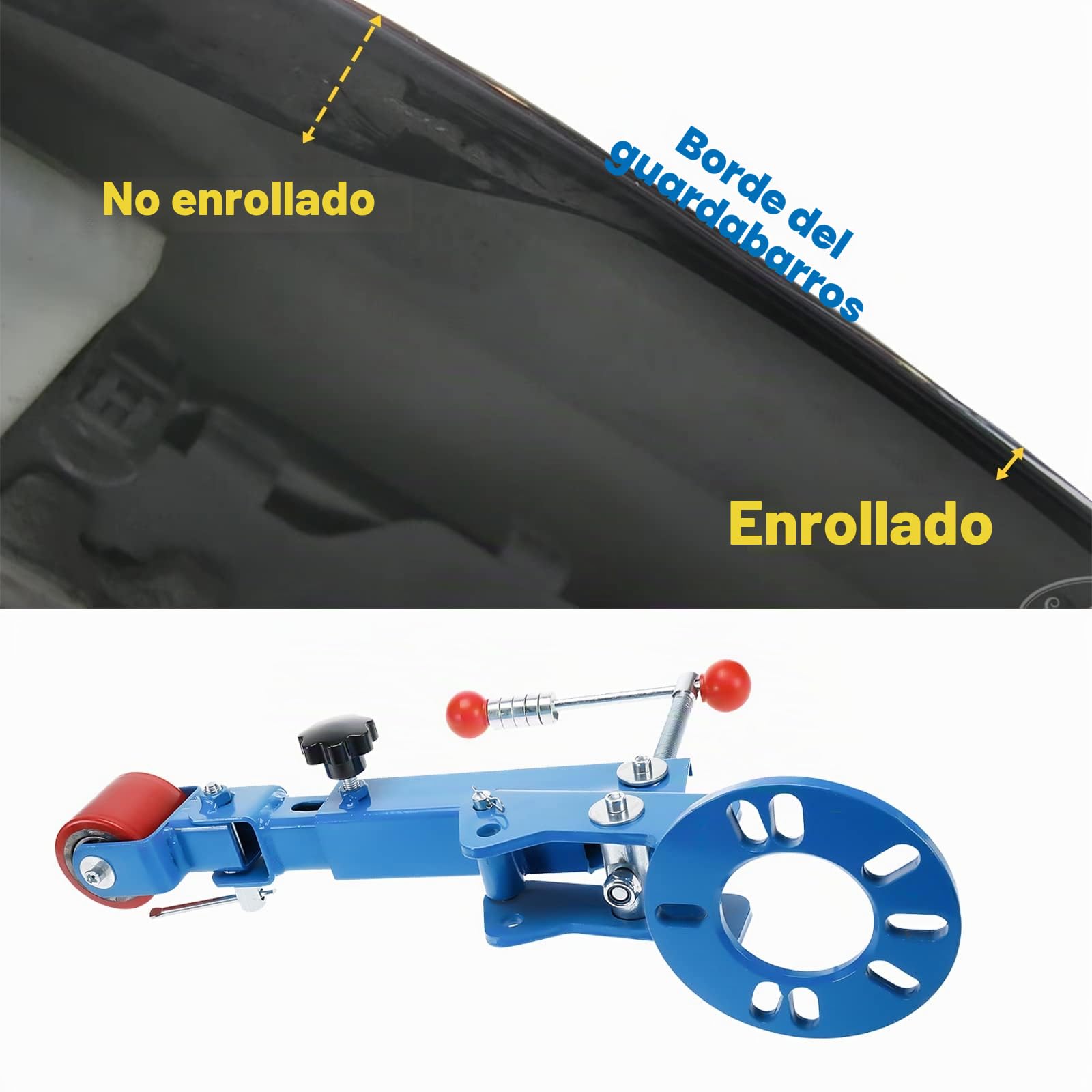 BOOMSTART Kit de Herramientas de Reformado de Guardabarros de Servicio Pesado Extensible Rodillo de Arco de Rueda Herramienta Formadora de Ensanchamiento Accesorio de Coche Herramienta de Reparación