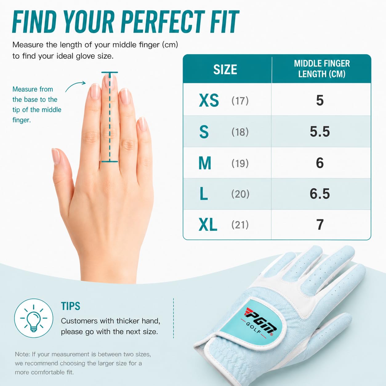 Guantes de golf PGM para mujeres, 1 par (4 opciones de color), sistema de agarre mejorado, fresco y cómodo