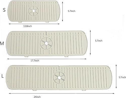 Miniatura 3 de GELAIMAR Protector de salpicaduras de silicona para fregadero, tapete mejorado para grifo, protector contra salpicaduras detrás del grifo,