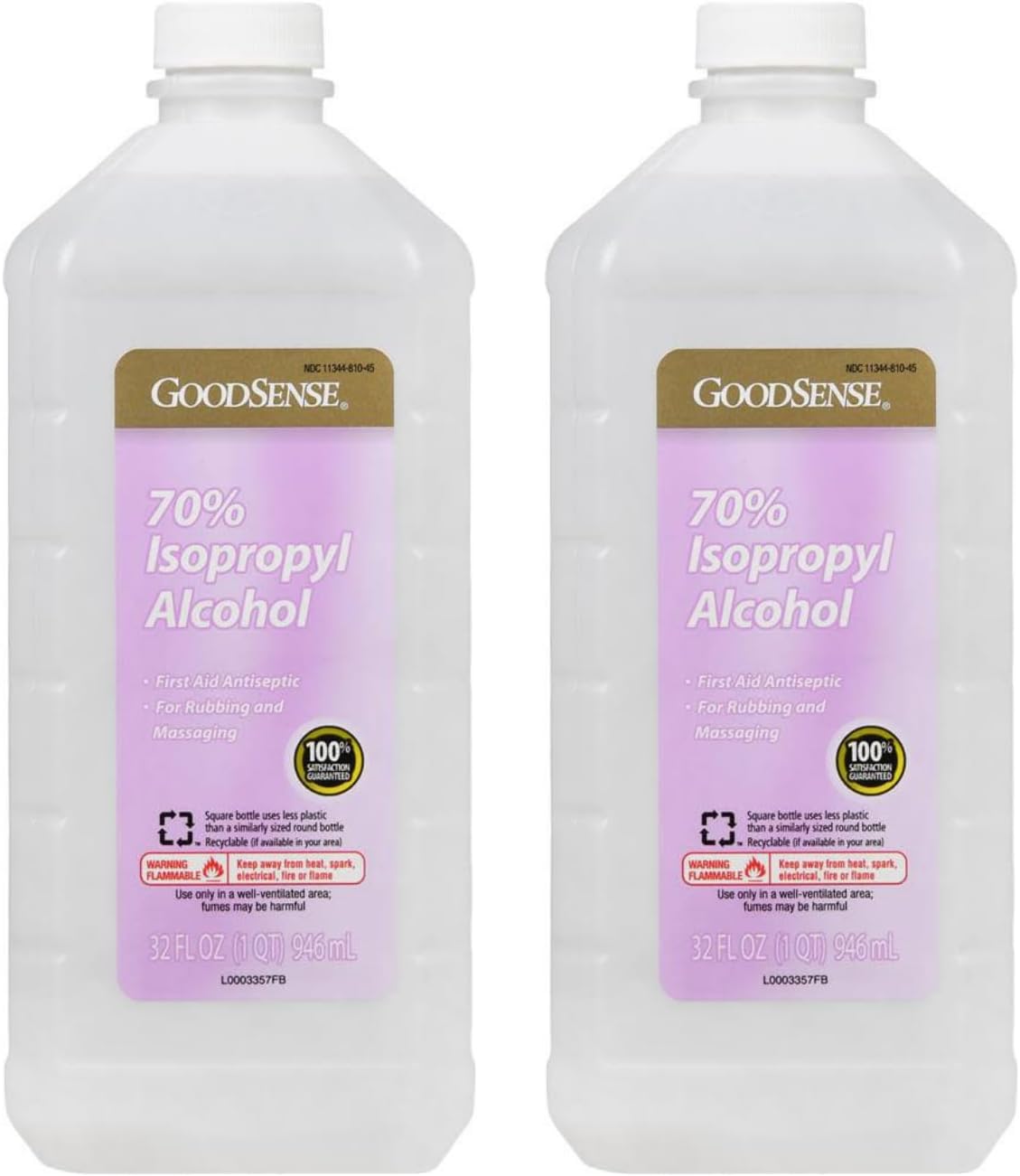 GoodSense 70% Isopropyl Alcohol, First Aid Antiseptic, 32 FL OZ, (Pack of 4)