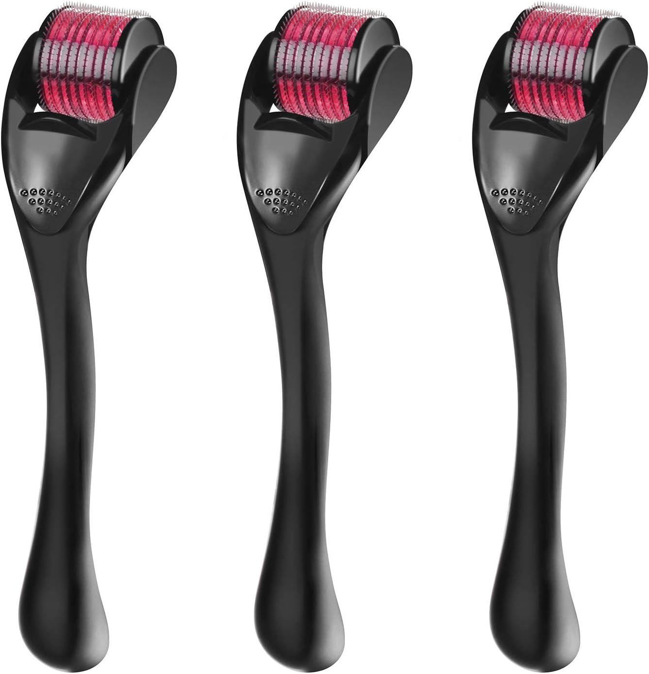 Derma Roller, 3 Pack New 540 Titanium Micro Needles(0.25mm/0.5mm/1.0mm),Microneedle Derma Roller for Skin Internal Regeneration Anti Ageing Wrinkle Cellulite Scar Stretch Mark Treatment