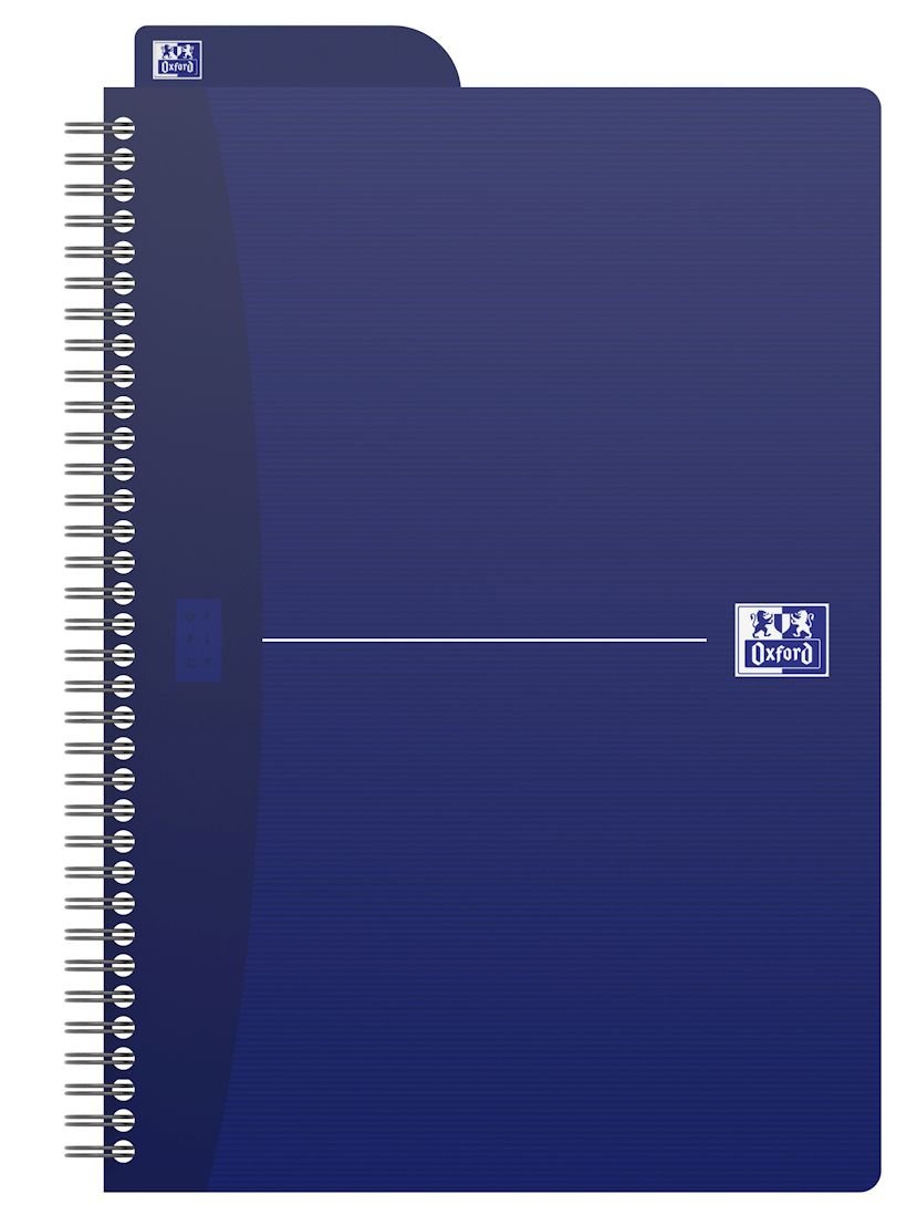 Oxford Cuaderno de espiral B5, cuadriculado, 180 páginas, 4 colores, 5 unidades