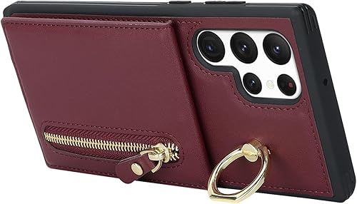 Miniatura 6 de Jaorty Funda para teléfono Samsung Galaxy S22 Ultra con tarjetero, Galaxy S22 Ultra funda para mujer con ranura para tarjeta de identificación de