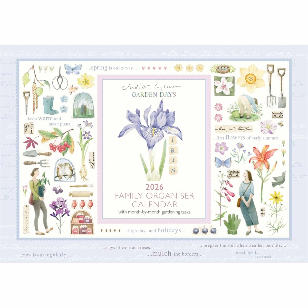 Judith Glover, Garden Days A4 Family Organiser 2026, Family Planners, Gift