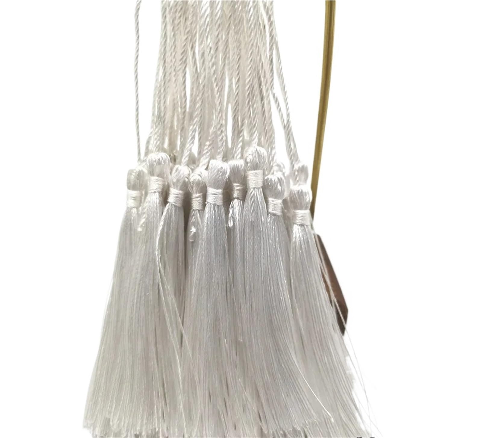 Mini Tassels 500Pcs Silky Tassels Soft Craft Mini Tassels Fringe Trim for Sewing Jewelry Making DIY Gift Tag Projects Bookmarks for Crafts(26 white)