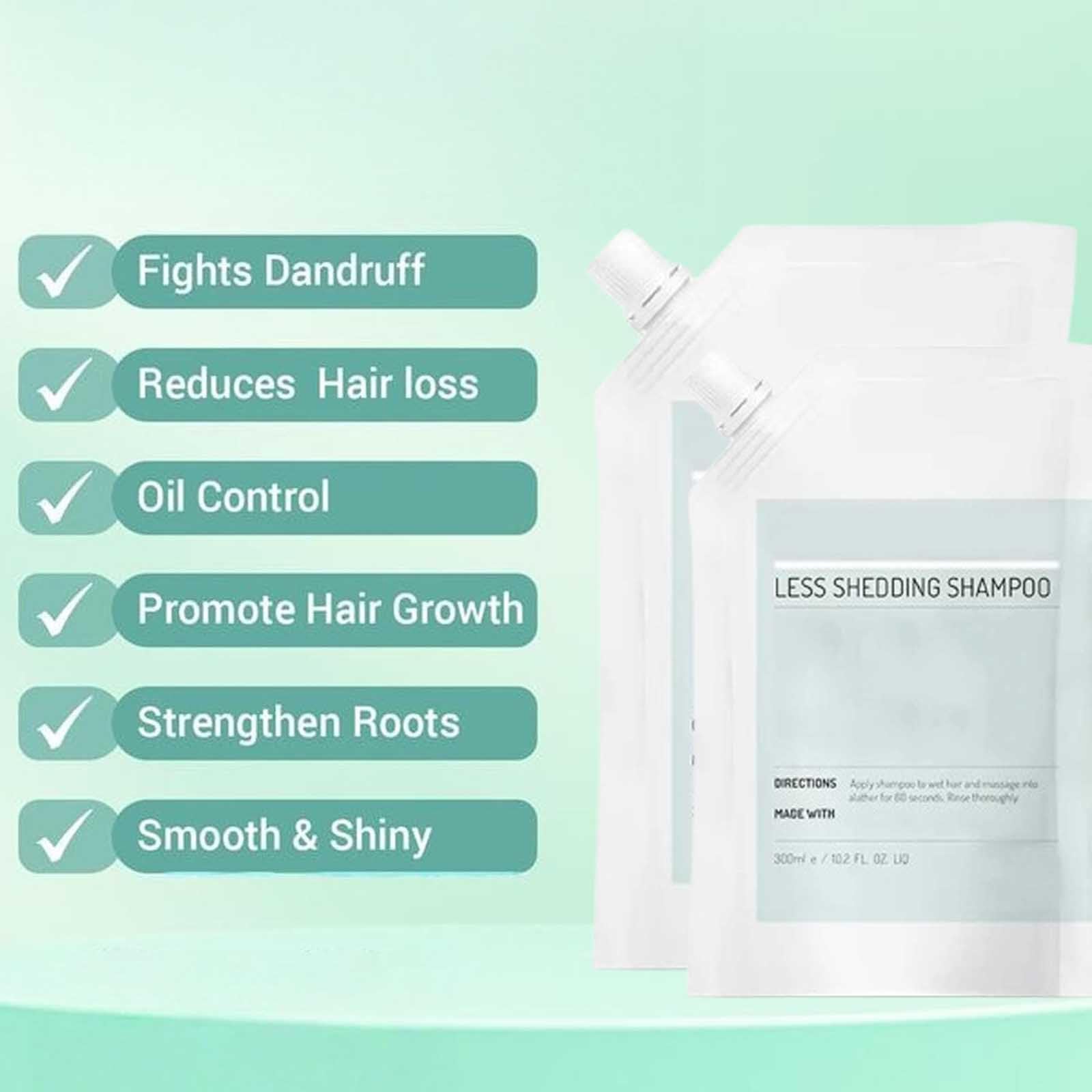 Shampoo volumizzante e anticaduta, anticaduta, controllo naturale del sebo e nutrimento del cuoio capelluto, lenitivo e rinforzante per capelli per donne e uomini (2pcs)