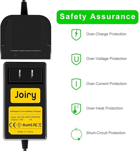 Miniatura 5 de Joiry Cargador de batería de litio de 18 V compatible con Ridgid R840083 R840087 R840086 R840089 AC840085 AC840086 AC840089