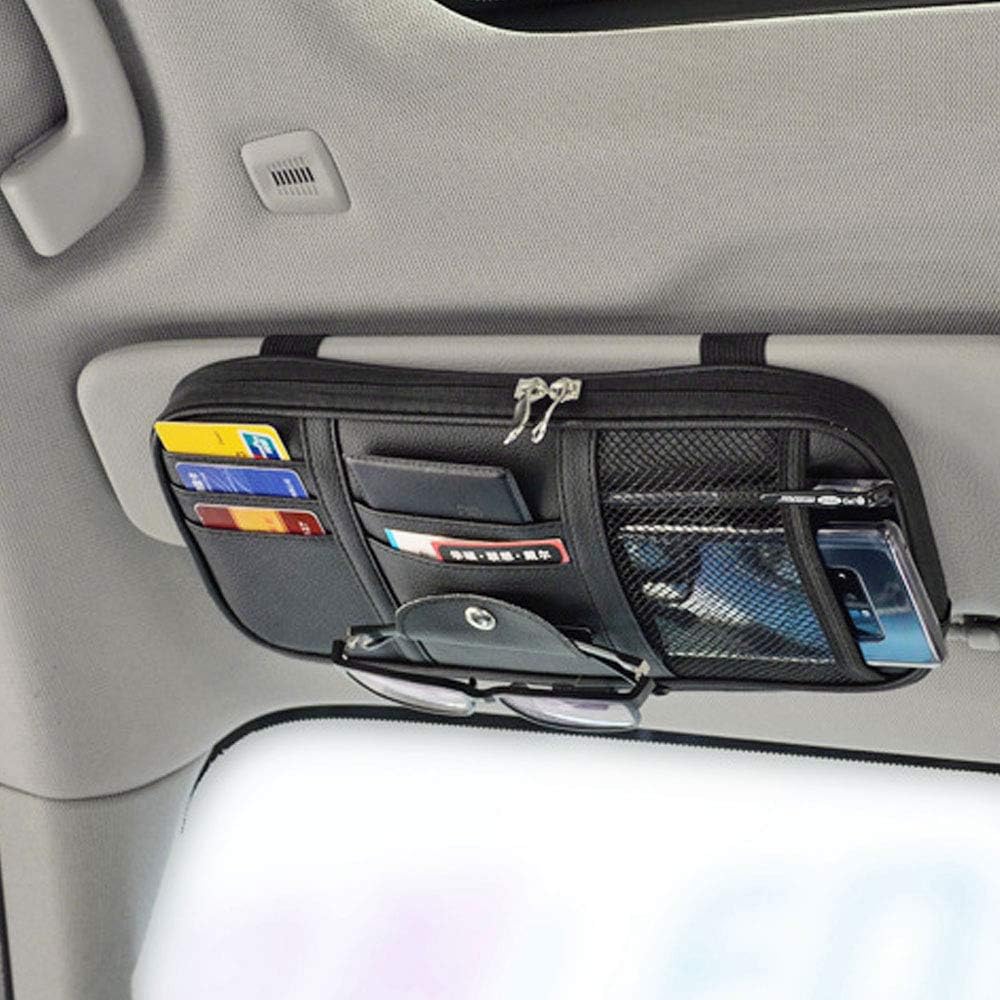 Da by Car Sun Visor Organizer with Multi-Pocket Storage