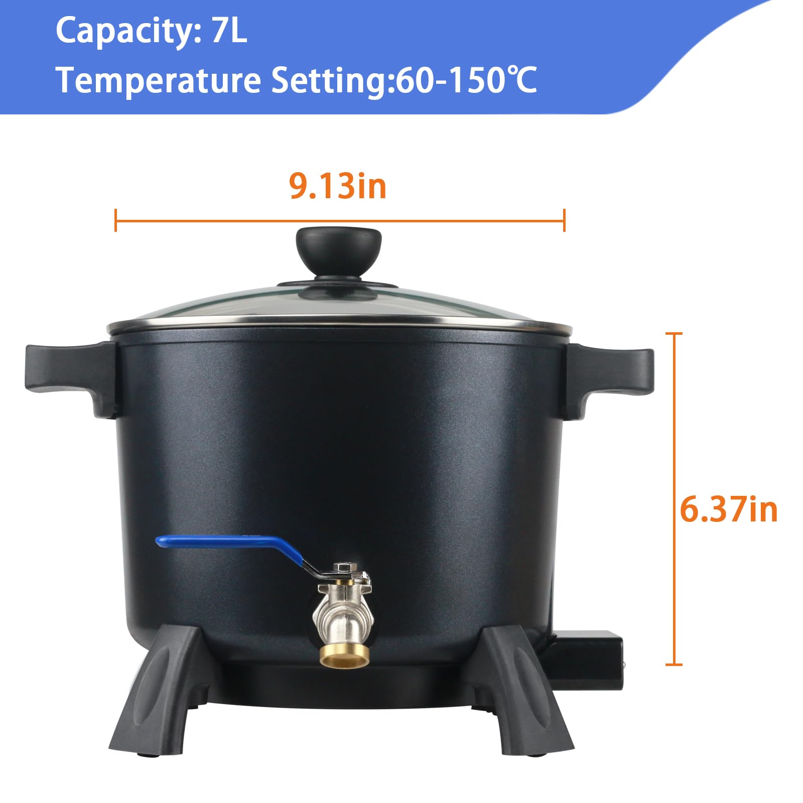 Fondoir à Cire électrique 1,7L - Pot Antiadhésif Pour Fabrication De Bougies, Double Chaudière 600W