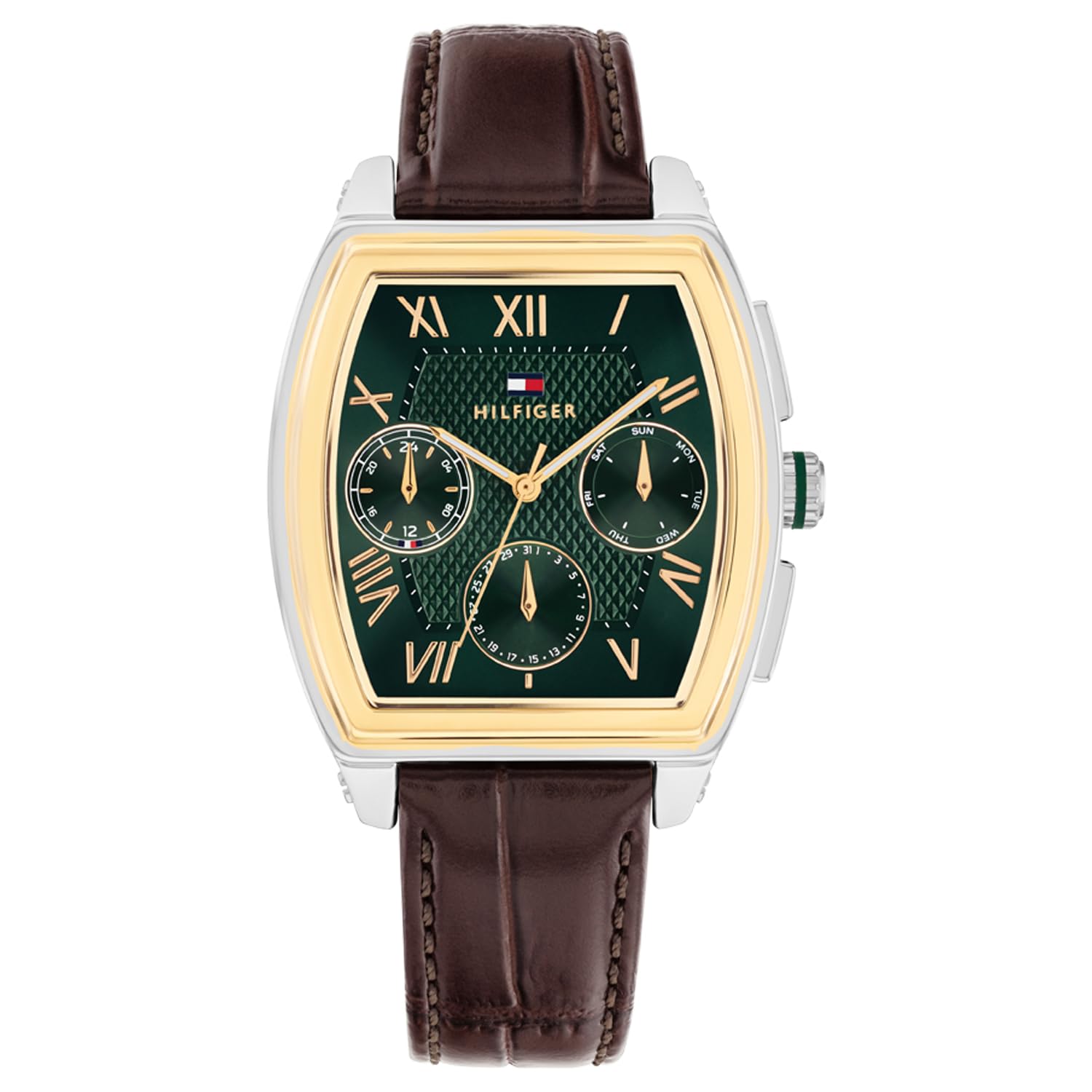 Tommy Hilfiger Th-Oxford with Green Dial Brown Leather Strap Watch for Men - TH1710762-picture-15