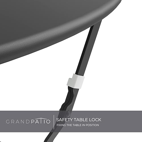 Miniatura 7 de Grand patio Juego de bistró plegable de metal de 3 piezas, 2 sillas y 1 mesa, resistente a la intemperie, juego de conversación al aire libre e