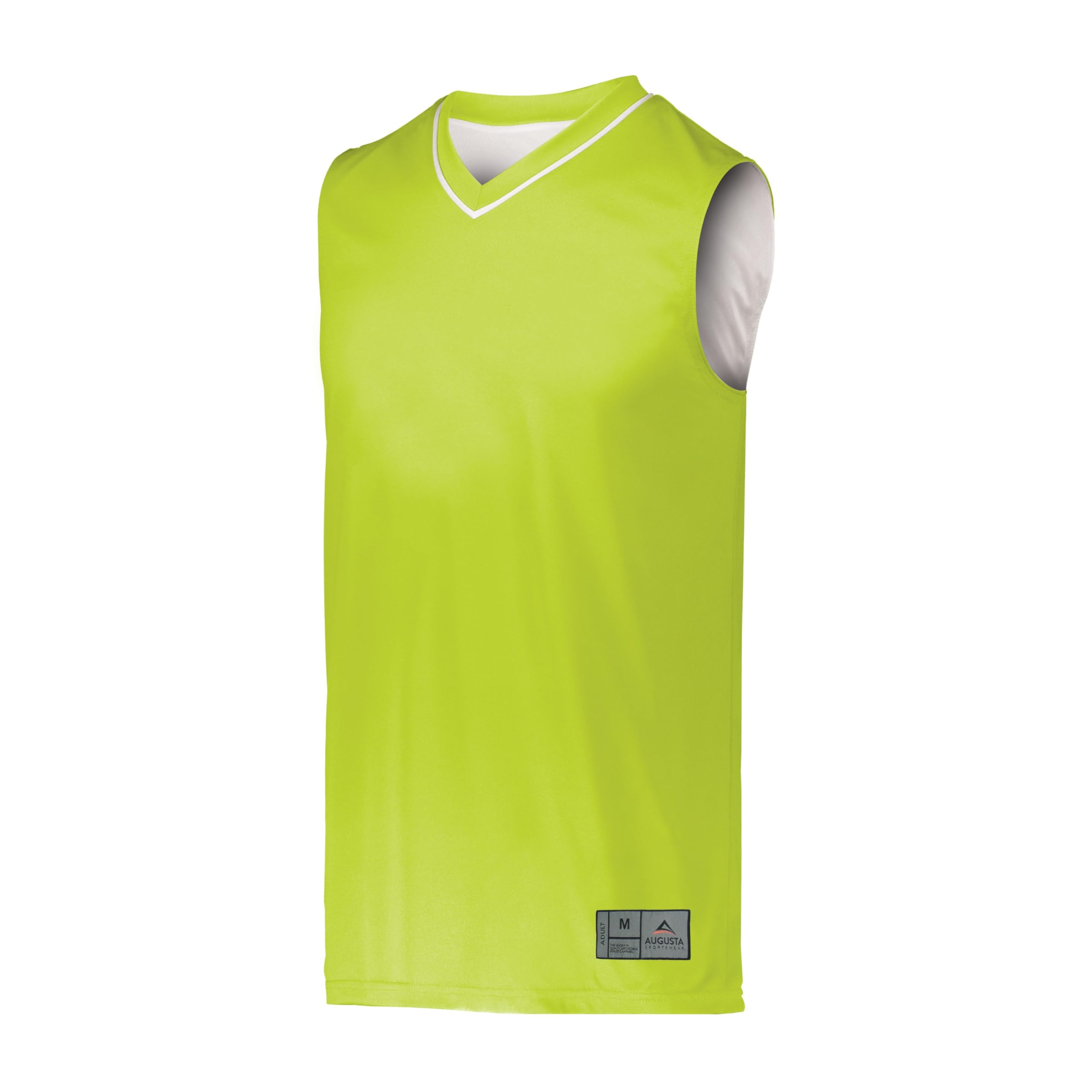 Augusta Sportswear Boys' Standard Youth Reversible Two-Color Jersey, Lime/White