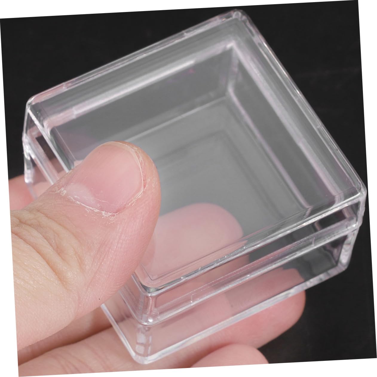 Beaupretty Caja Cuadrada Transparente para Colección y Exhibición, Mini Caja de Acrílico con Tapa, Pack de 30 Unidades Ligeras y Compactas para Organizar Objetos Pequeños en Hogar o Taller