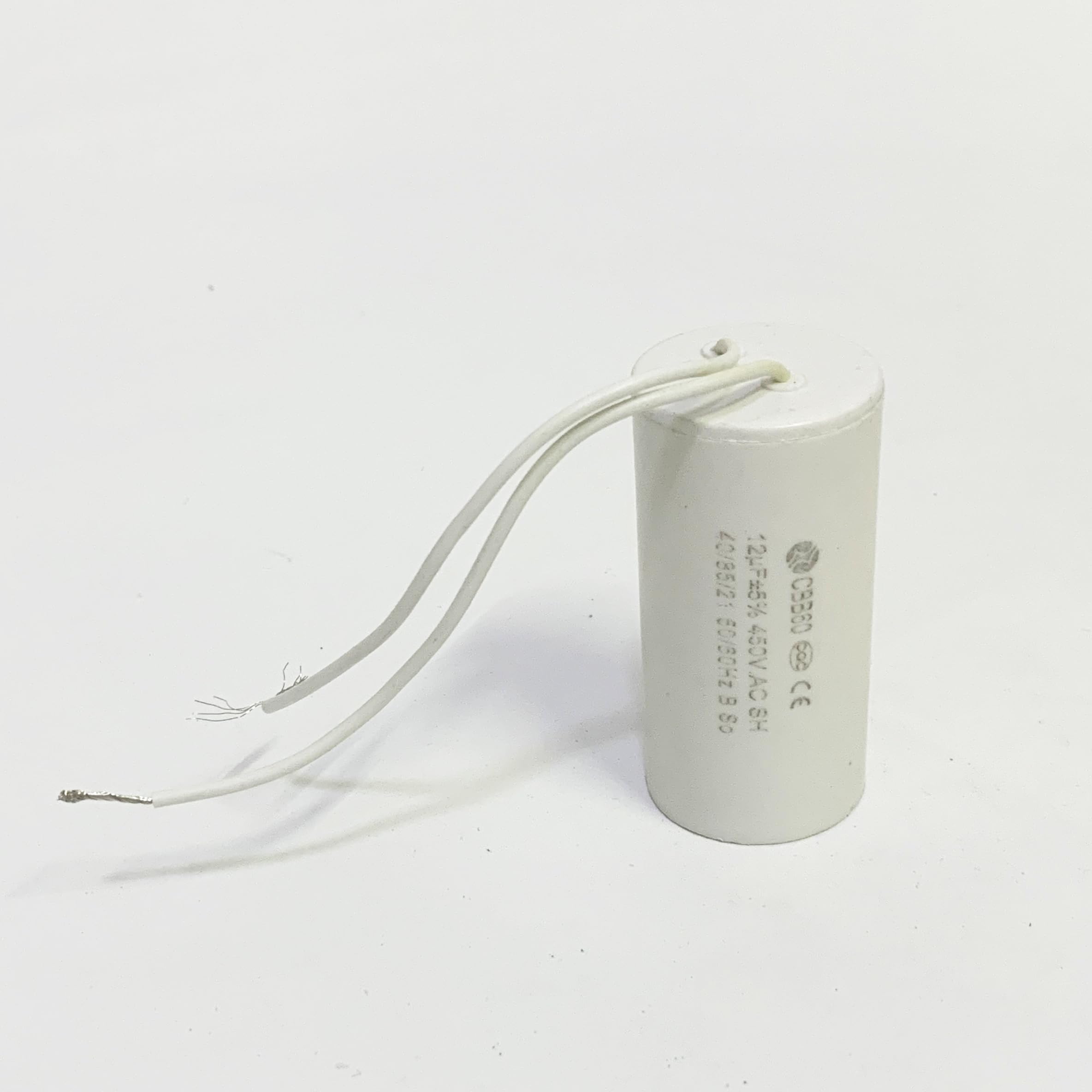 Condensatore cilindrico da 12uf,450V,AC50/60Hz,10/70/21,Due Fili.