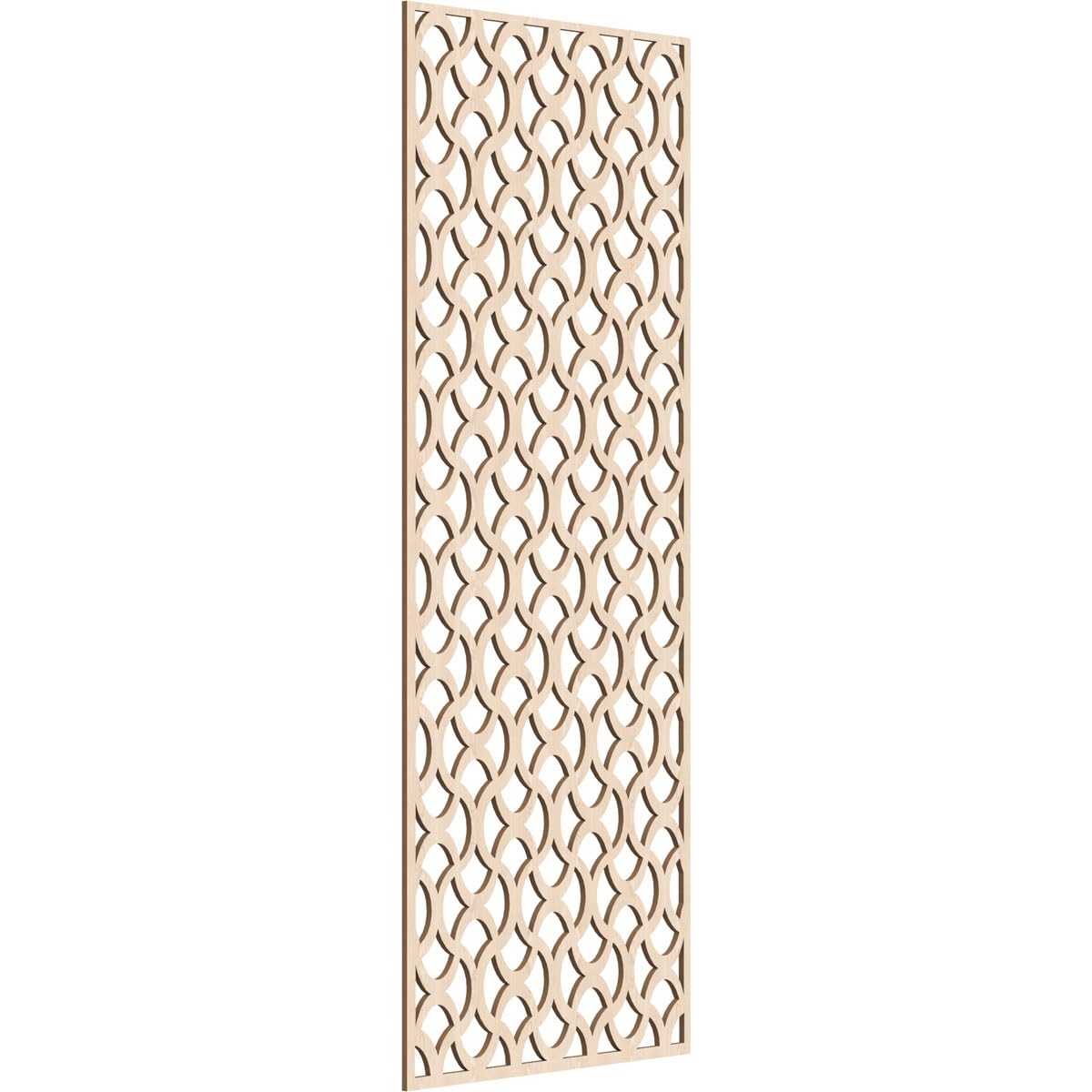 Resort Decorative Pierced Fretwork Wood Wall Panels, 29 3/8"W x 74 3/8"H x 3/8"T, Red Oak
