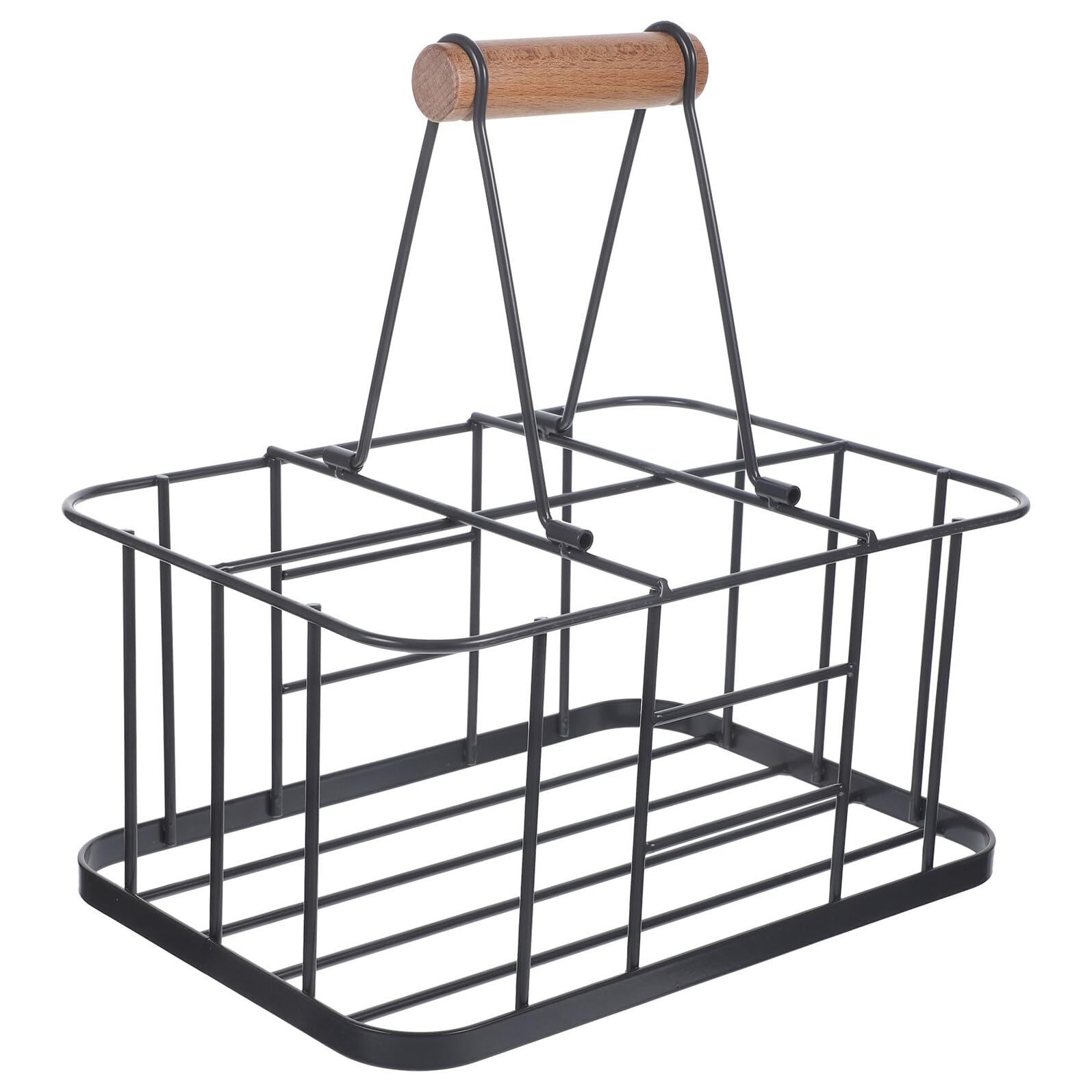 Porte-bouteille bière lait métal 6 places gris robuste pour rangement cuisine